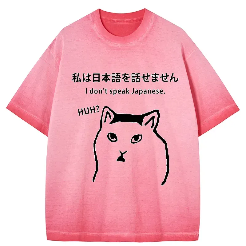 i dont speak japanese gradient washed t-shirt
