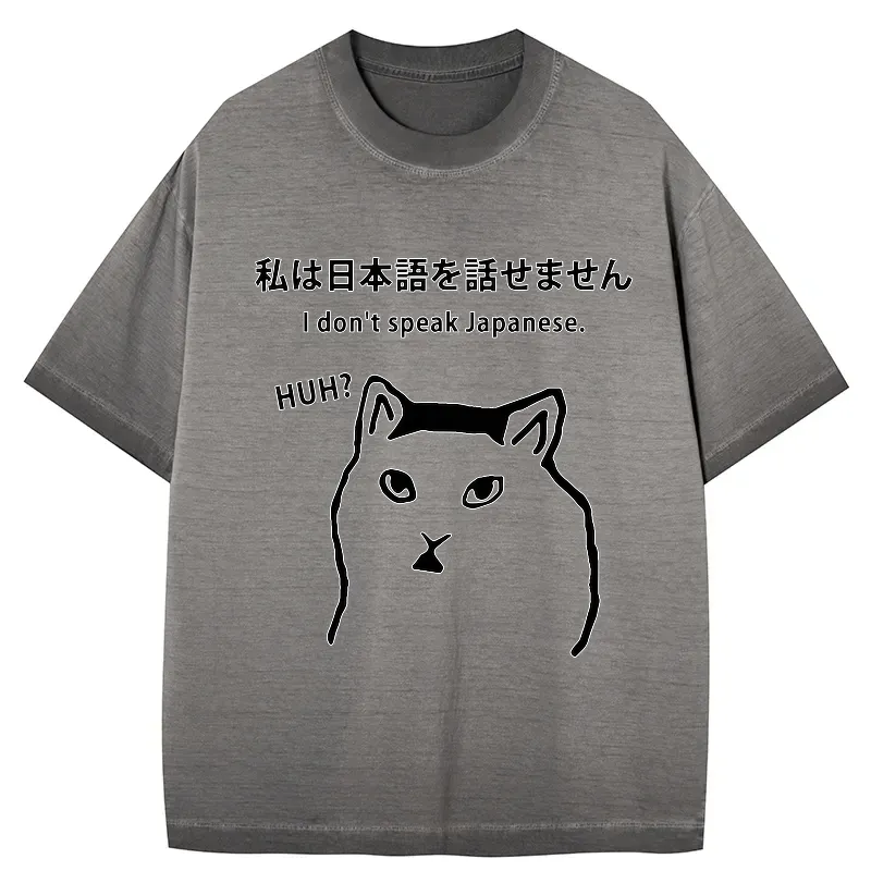 i dont speak japanese gradient washed t-shirt