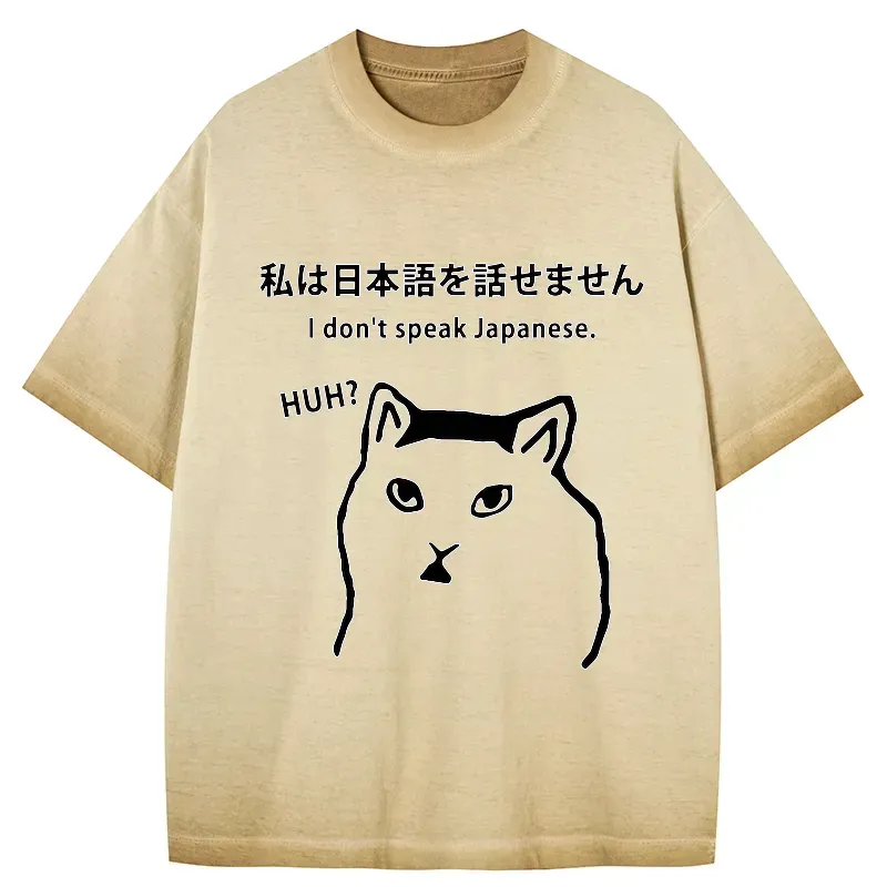 i dont speak japanese gradient washed t-shirt