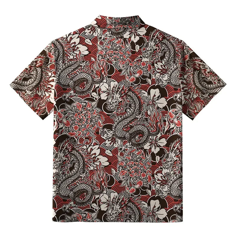 Japanese Retro Dragon Hawaiian Shirt