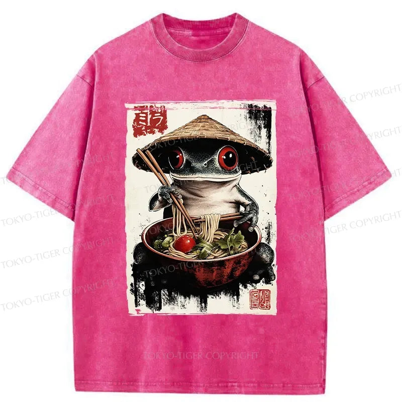 Funny Frog Eating Ramen Shirt on Sale