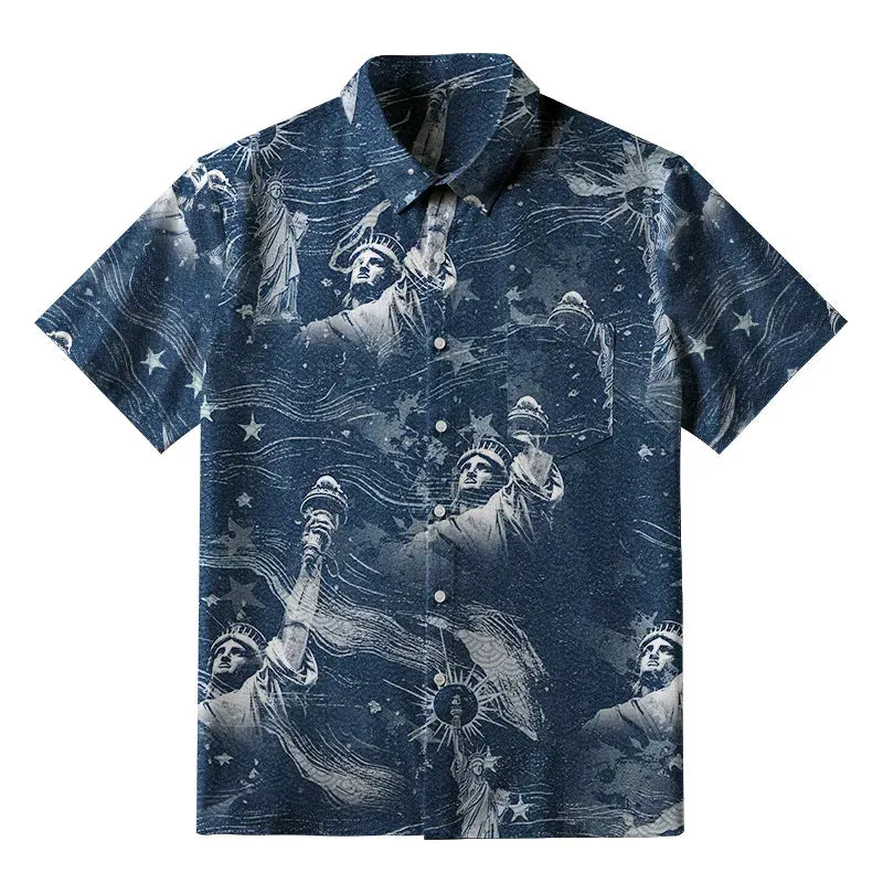 Japanese Button-up Shirt for Streetwear