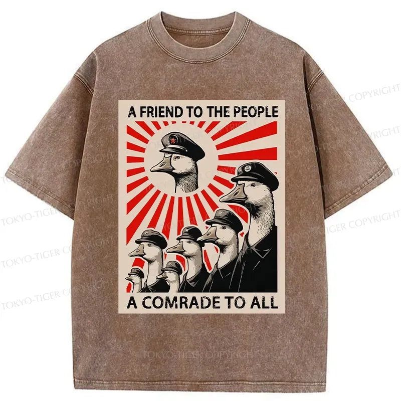 Kyoto-Lion Comrade Goose Washed Tee
