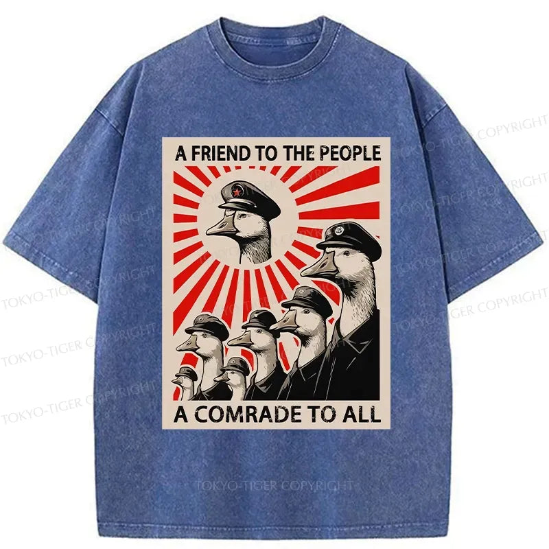 Kyoto-Lion Comrade Goose Washed Tee