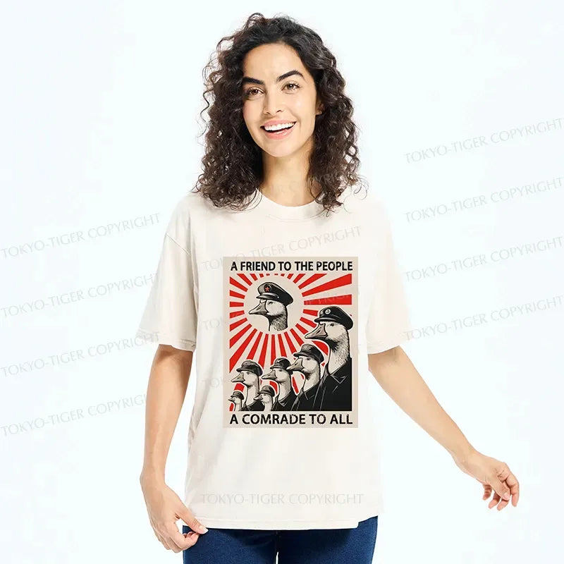 Kyoto-Lion Comrade Goose Washed Tee