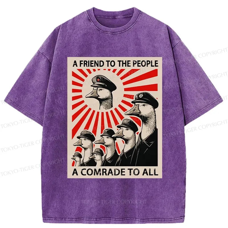 Japanese Vintage Washed T-Shirt for Daily Wear