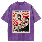 Japanese Vintage Washed T-Shirt for Daily Wear