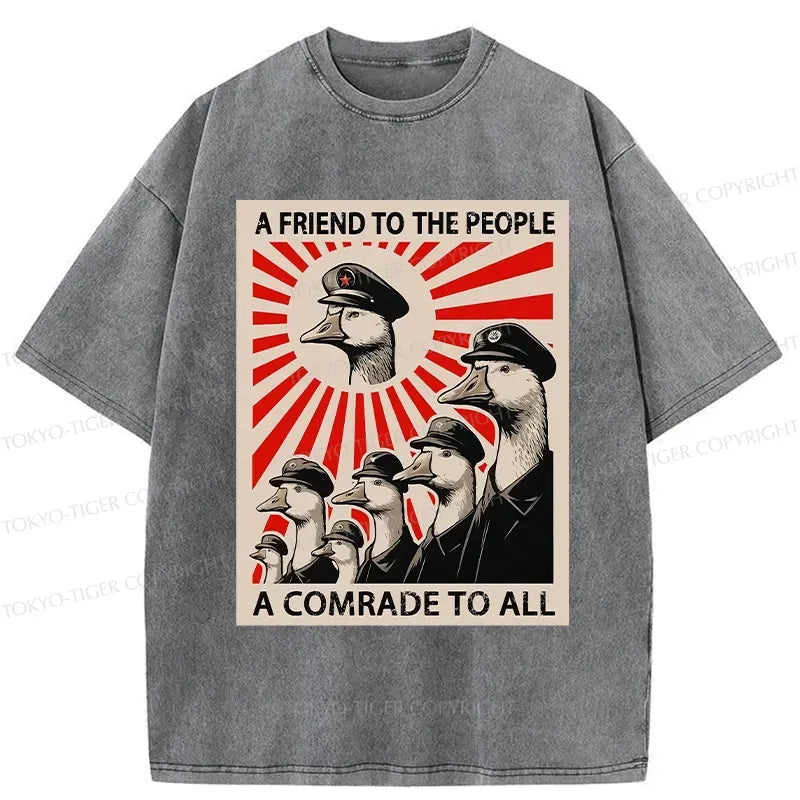 Japanese Vintage Washed T-Shirt for Daily Wear