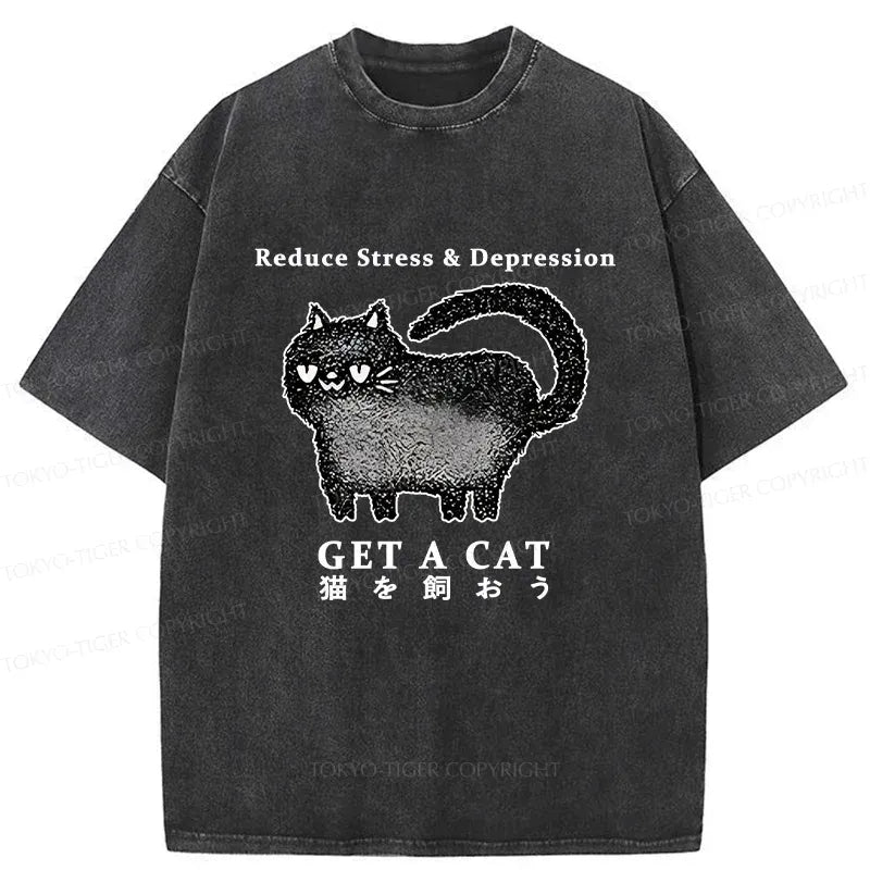 Kyoto-Lion Adopt A Cat Washed T-Shirt bestseller