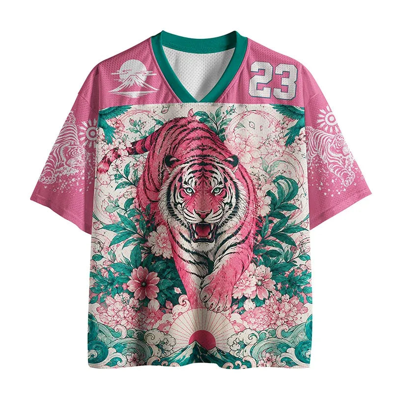 Kyoto-Lion Pink Tiger Japan Mesh Jersey