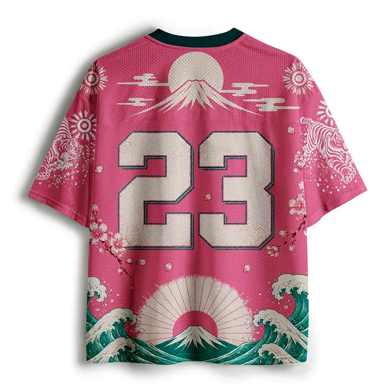 Kyoto-Lion Pink Tiger Japan Mesh Jersey