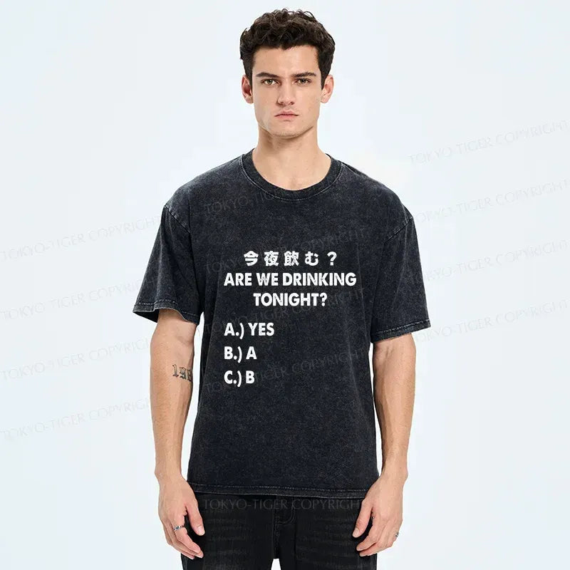Japanese Vintage Washed T-Shirt for Daily Wear
