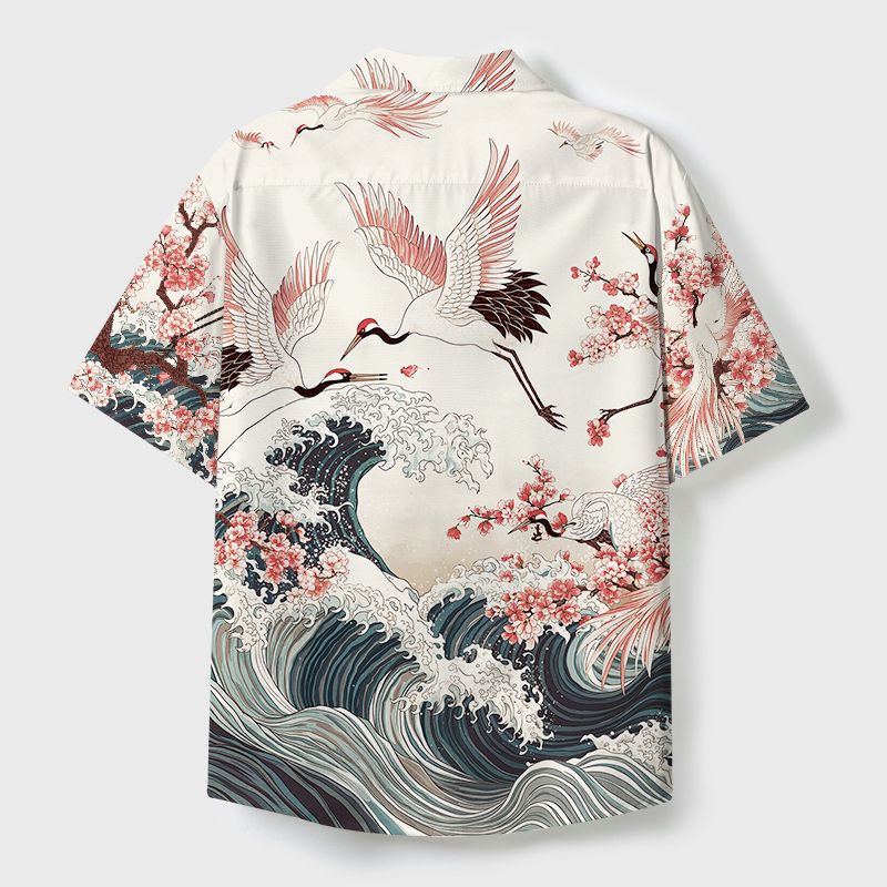 Kyoto Lion Waves Shirt for Summer Vacation