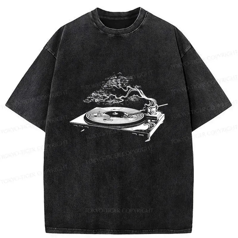 Kyoto-Lion Zen Music Box Washed T-Shirt