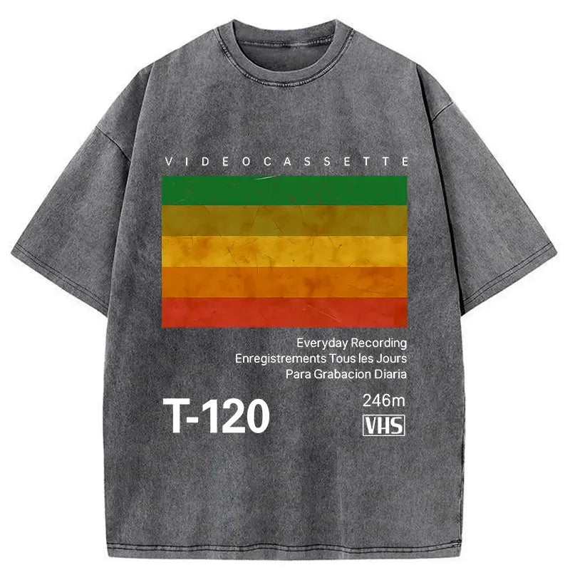 Kyoto-Lion Retro Videocassette VHS Washed T-Shirt