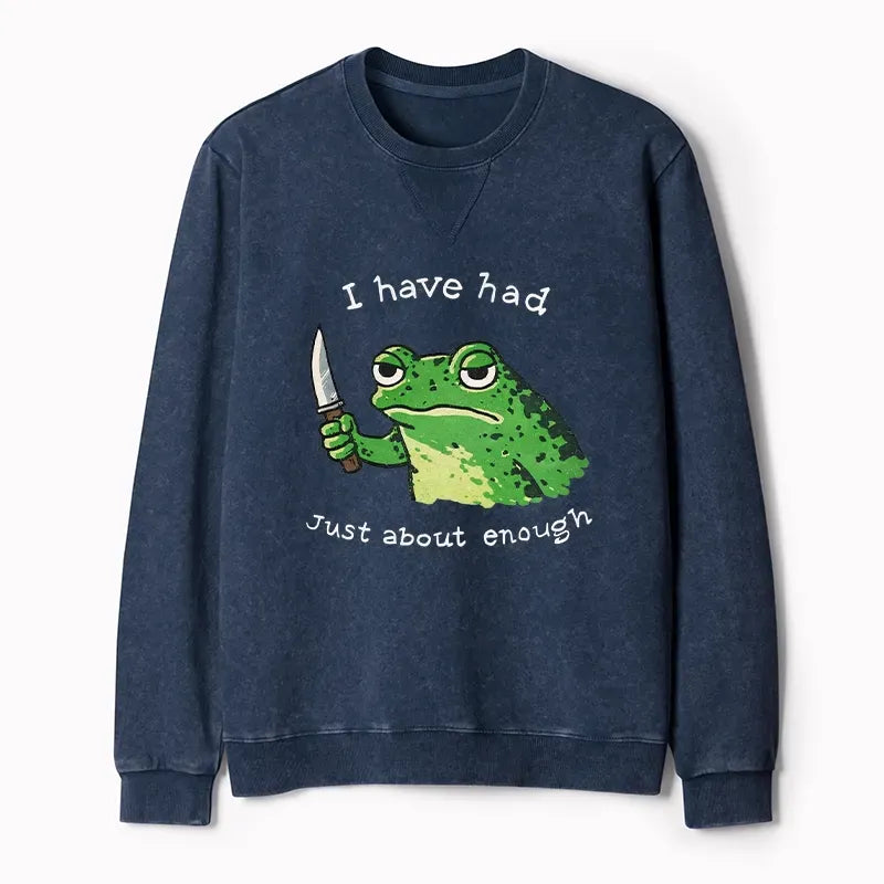 impatient frog unisex sweatshirt for streetwear