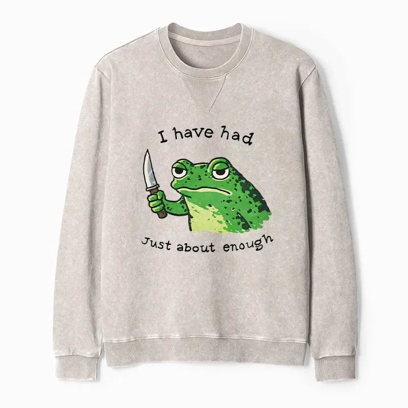 impatient frog unisex sweatshirt for streetwear