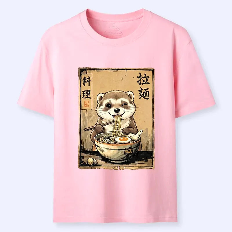 Kyoto-Lion Ferret Eating Hot Ramen Classic T-Shirt