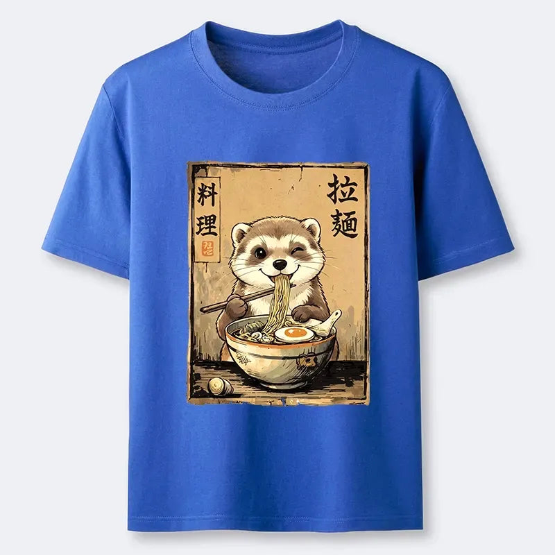 Kyoto-Lion Ferret Eating Hot Ramen Classic T-Shirt