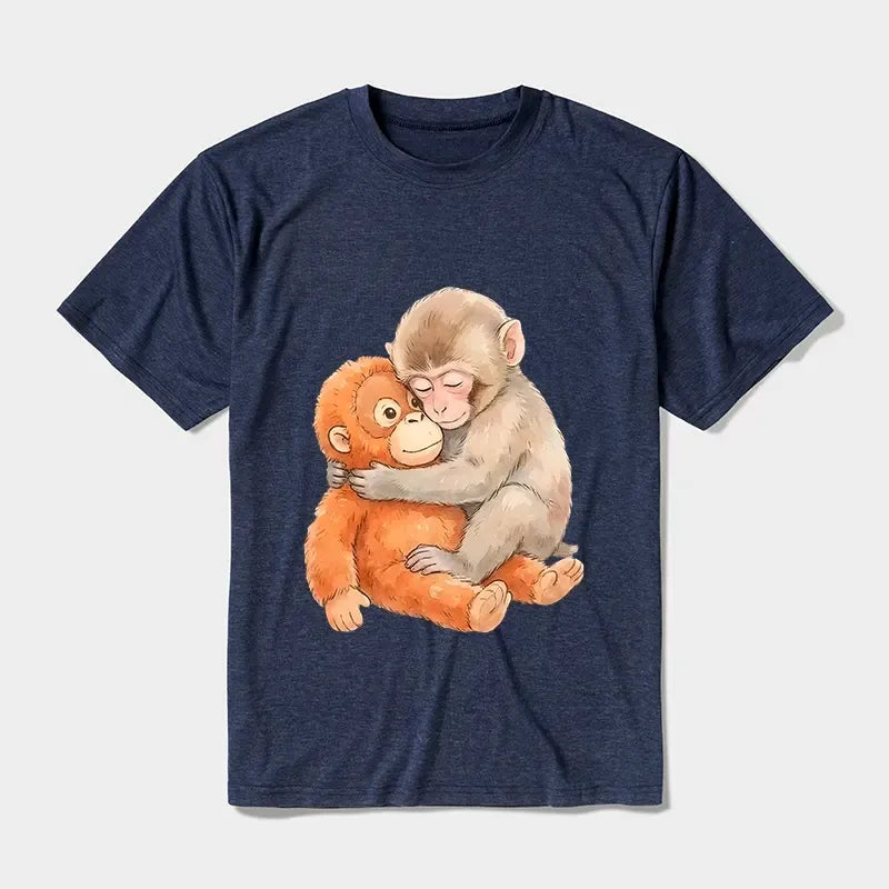 Kyoto-Lion Poor Punch Cotton Blend T-Shirt