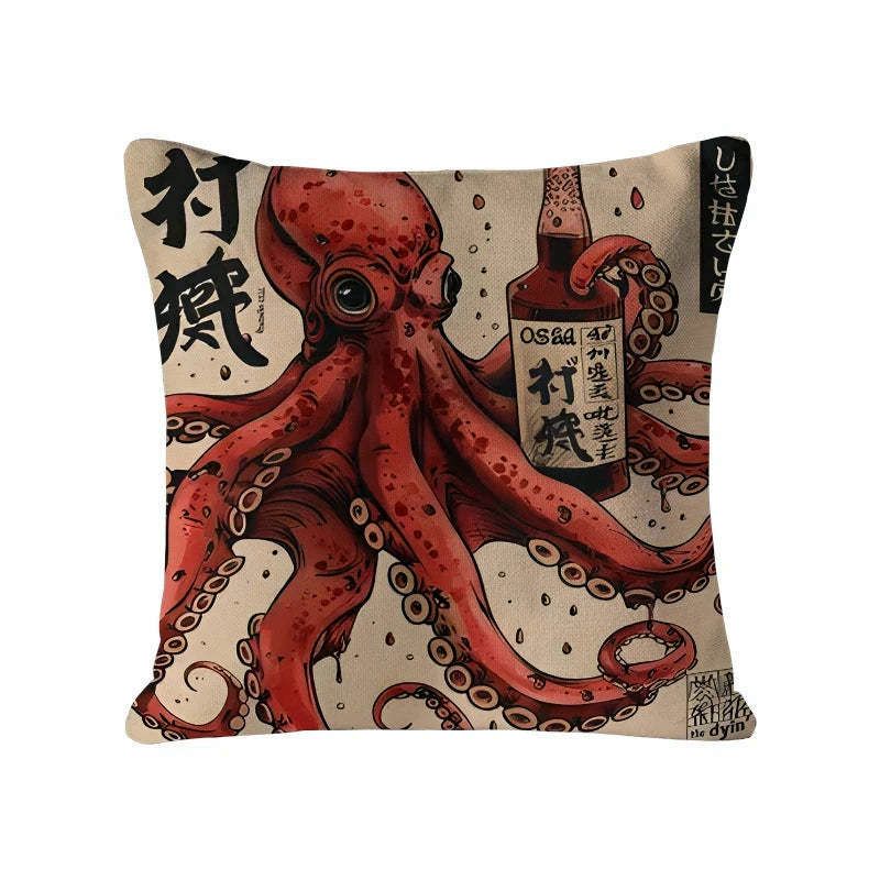 Japanese Octopus Cushion Pillow Gift Idea