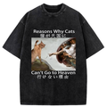 Japanese vintage cat t-shirt for daily wear