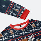 Kyoto-Lion Gingerbread Man Japanese Samurai Christmas Ugly Sweatshirt