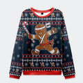Kyoto-Lion Gingerbread Man Japanese Samurai Christmas Ugly Sweatshirt