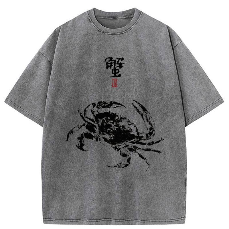 Japanese Washed T-Shirt for Streetwear