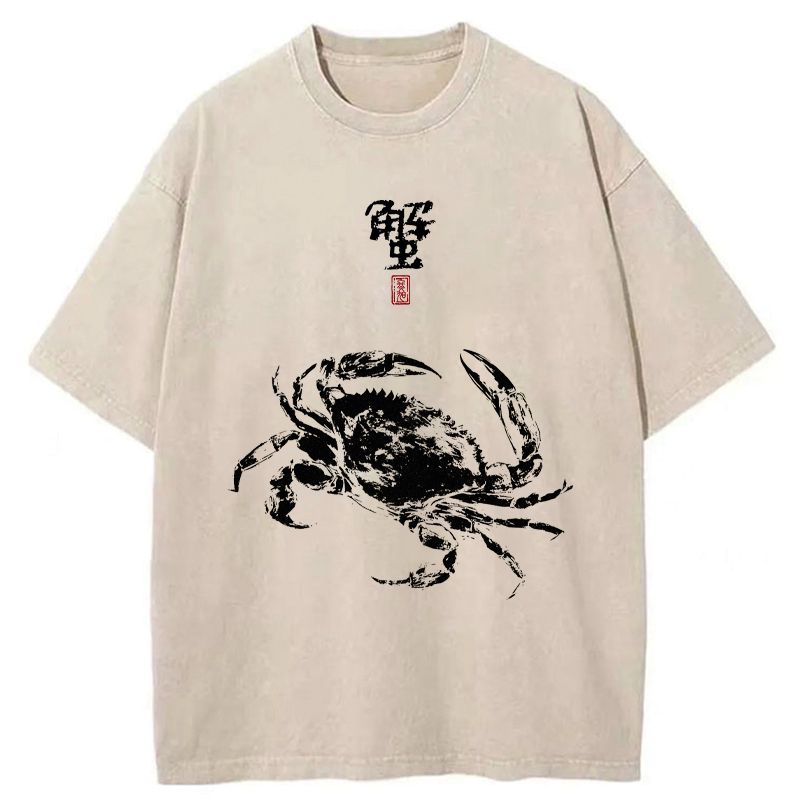Japanese Washed T-Shirt for Streetwear