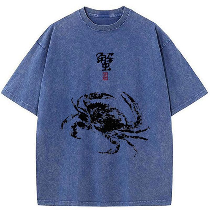 Japanese Washed T-Shirt for Streetwear