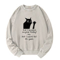 Kyoto-Lion Black Cat Scratches People Washed Sweatshirt