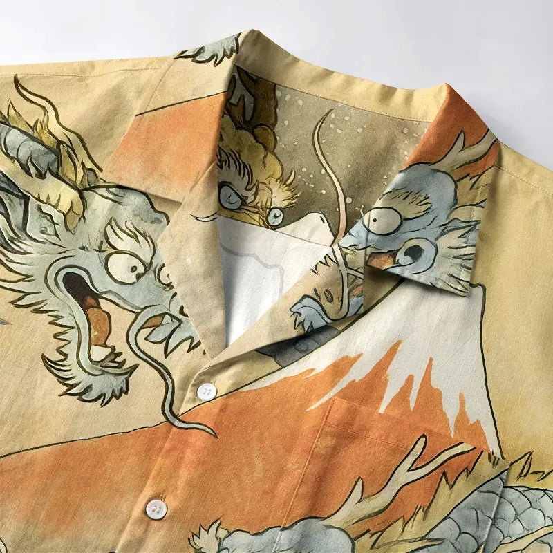 Unisex Japanese dragon shirt comfortable fit