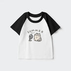 Summer Cat Chills with Fan Tee