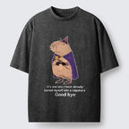 Kyoto-Lion Funny Wizard Capybara Washed T-Shirt