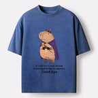 Kyoto-Lion Funny Wizard Capybara Washed T-Shirt