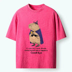 Kyoto-Lion Funny Wizard Capybara Washed T-Shirt