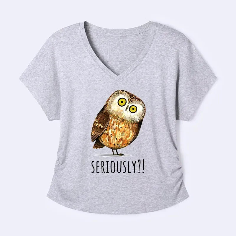 Kyoto-Lion Seriously Confused Owl Meme Art Modal Dolman Sleeve T-Shirt