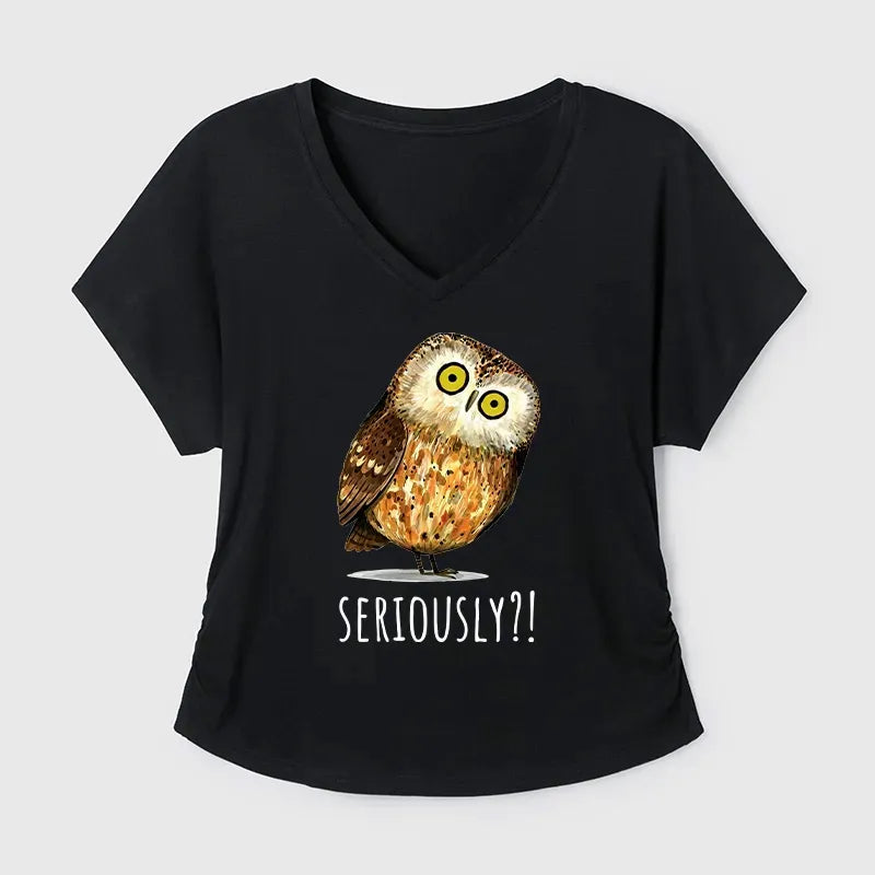 Super Soft Modal Dolman Sleeve Owl Tee