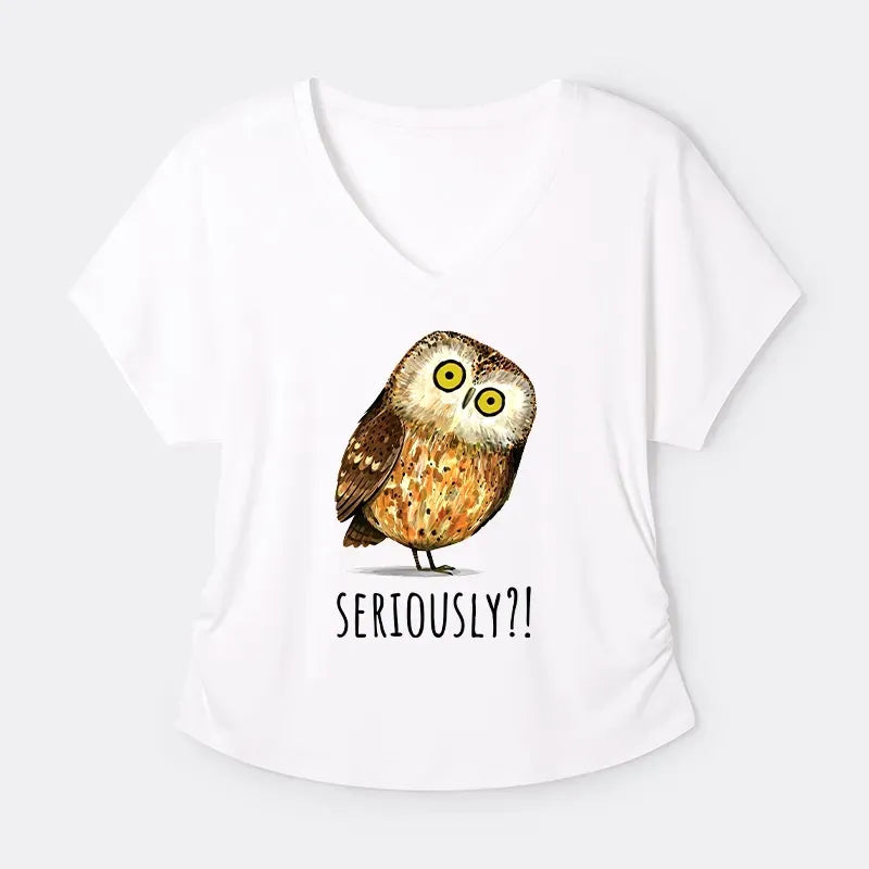 Kyoto-Lion Seriously Confused Owl Meme Art Modal Dolman Sleeve T-Shirt
