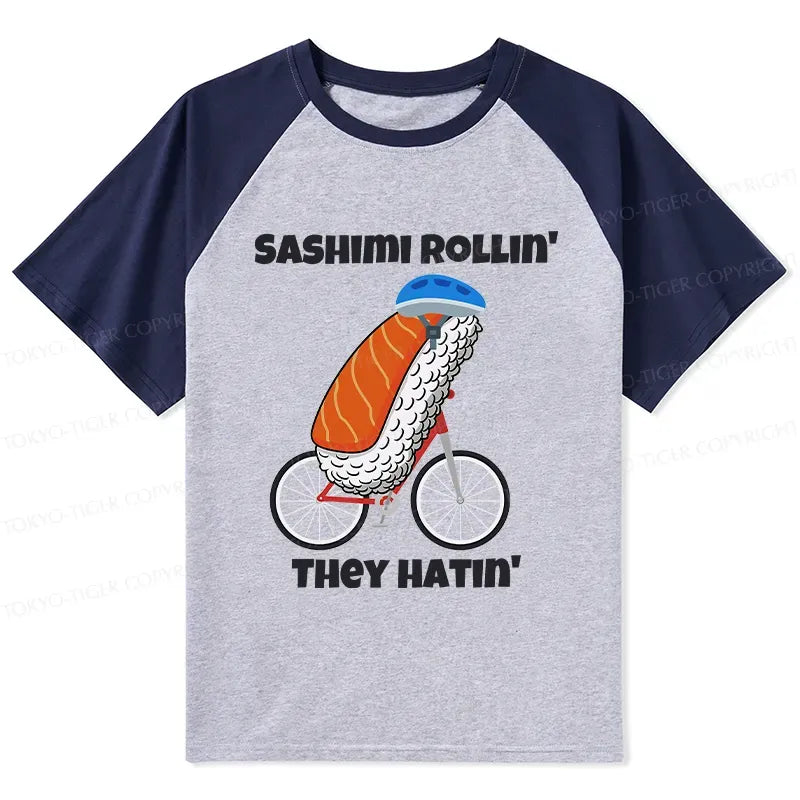 Kyoto-Lion Sashimi Rollin' They Hatin' Raglan T-shirt