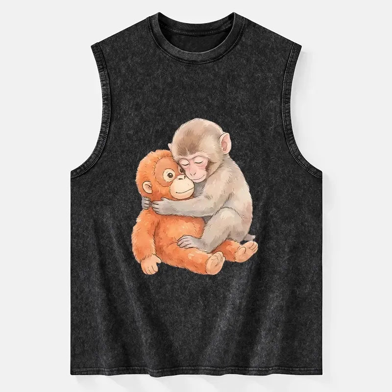 Kyoto Lion Poor Punch Unisex Cotton Tank Top