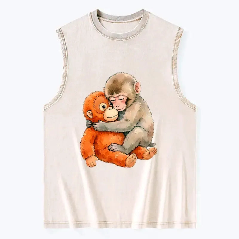 Kyoto Lion Poor Punch Unisex Cotton Tank Top