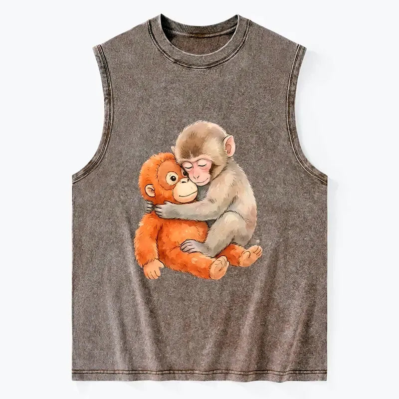 Japanese Washed Tank Top for Summer Streetwear