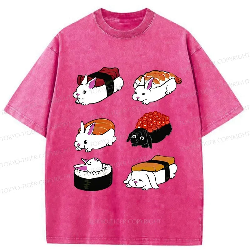 cute rabbit sushi t-shirt for summer