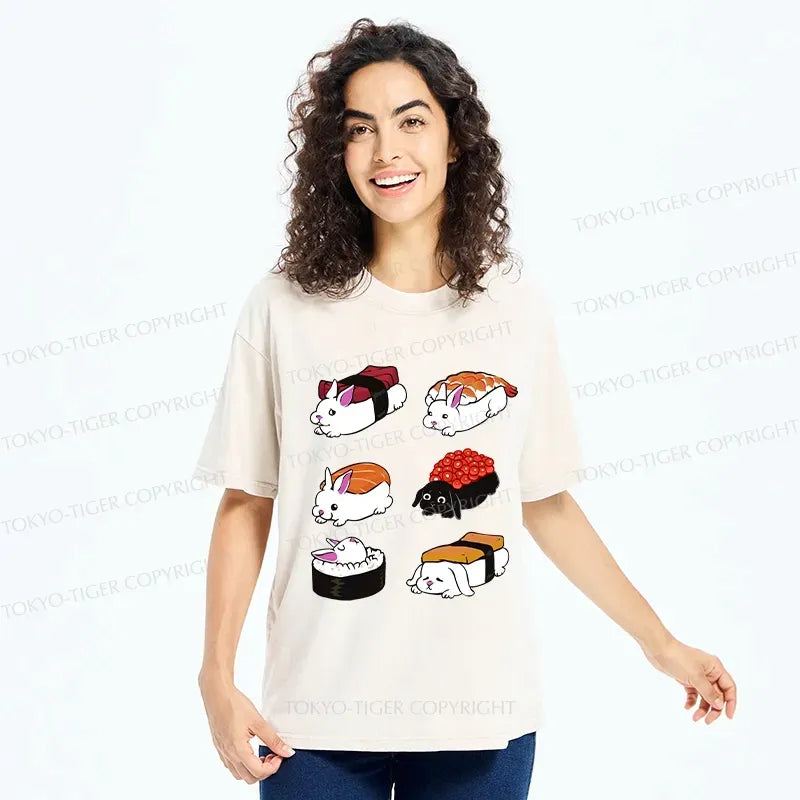 japanese style washed tee for daily wear