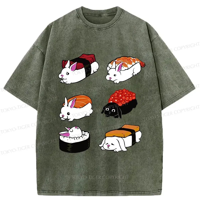 cute rabbit sushi t-shirt for summer
