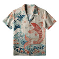 Japanese Vintage Koi Sakura Hawaiian Shirt