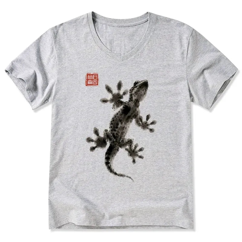 Minimal Gecko V-Neck for Daily Wear