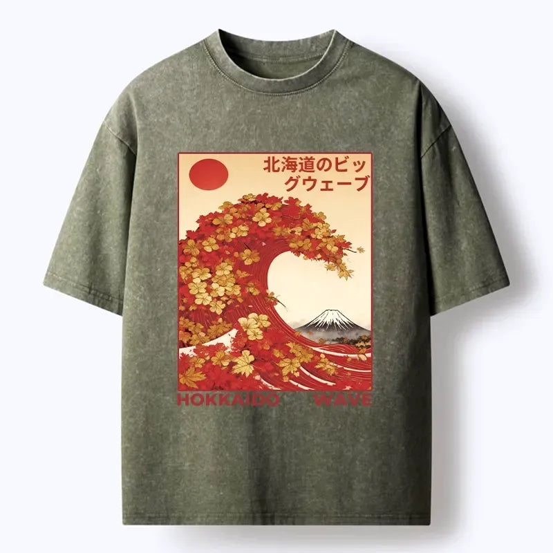 Fall Leaves Washed T-Shirt Gift Idea